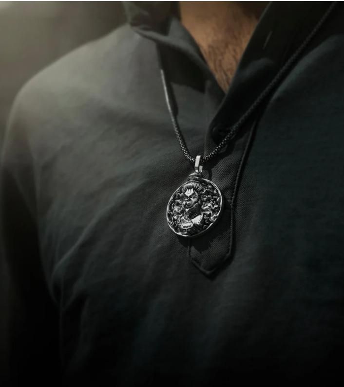 Hanuman Ji Pendant with Oxidised Silver Chain | Spiritual & Devotional Jewellery