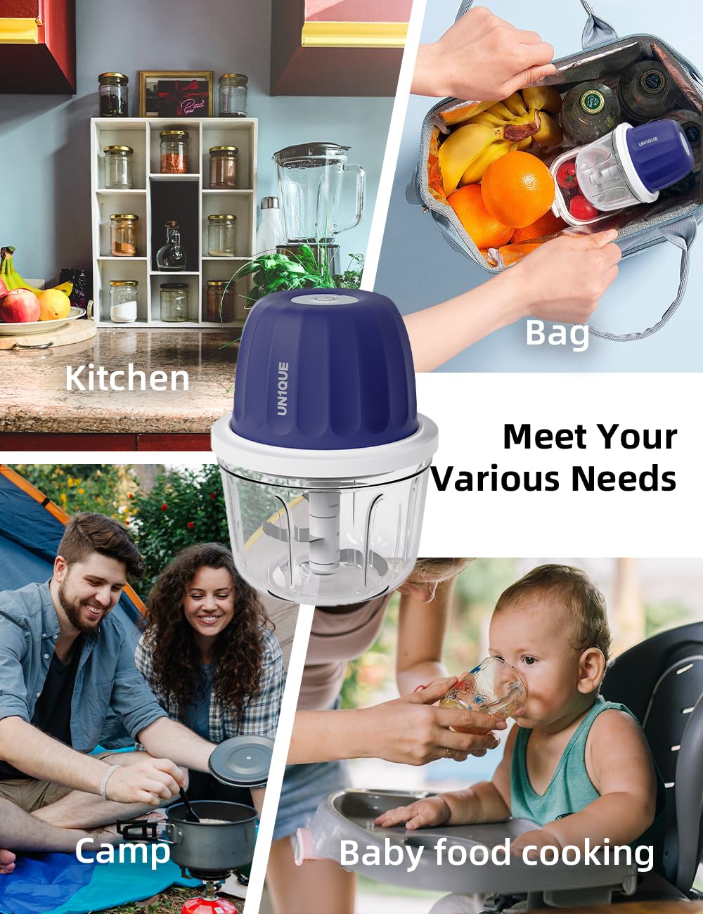 Portable Rechargeable Electric Mini Chopper