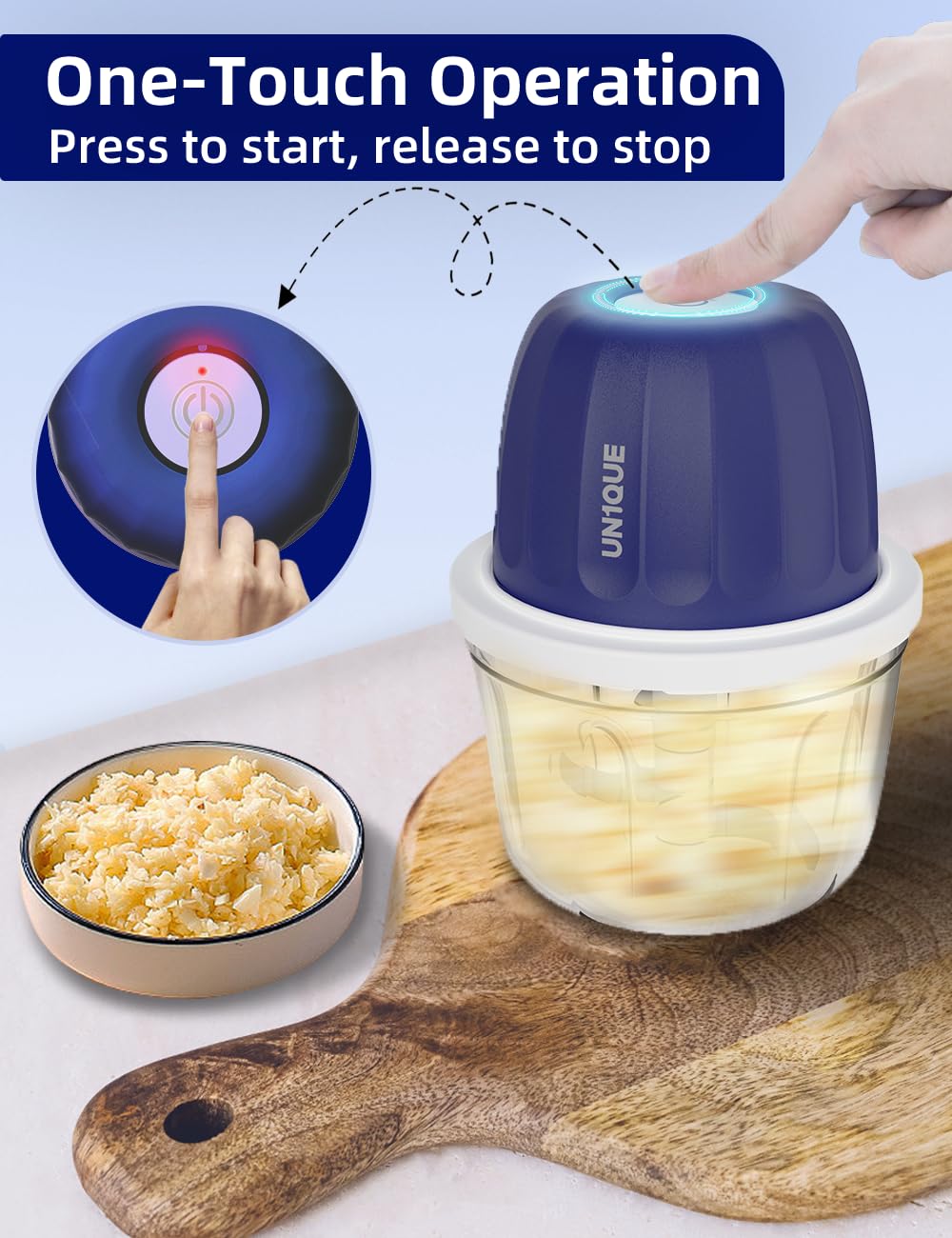 Portable Rechargeable Electric Mini Chopper