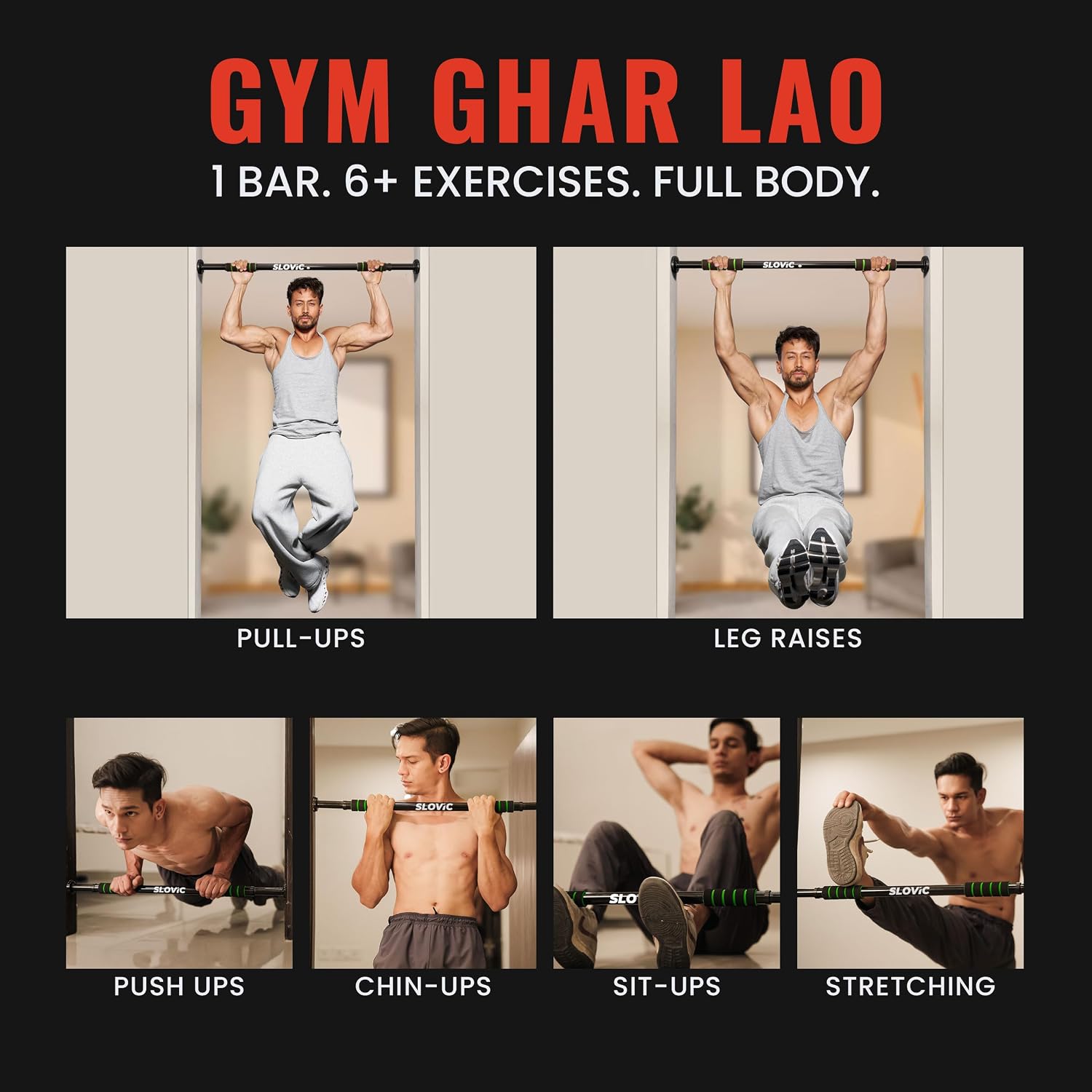 Adjustable Wall-Mounted Pull-Up Bar