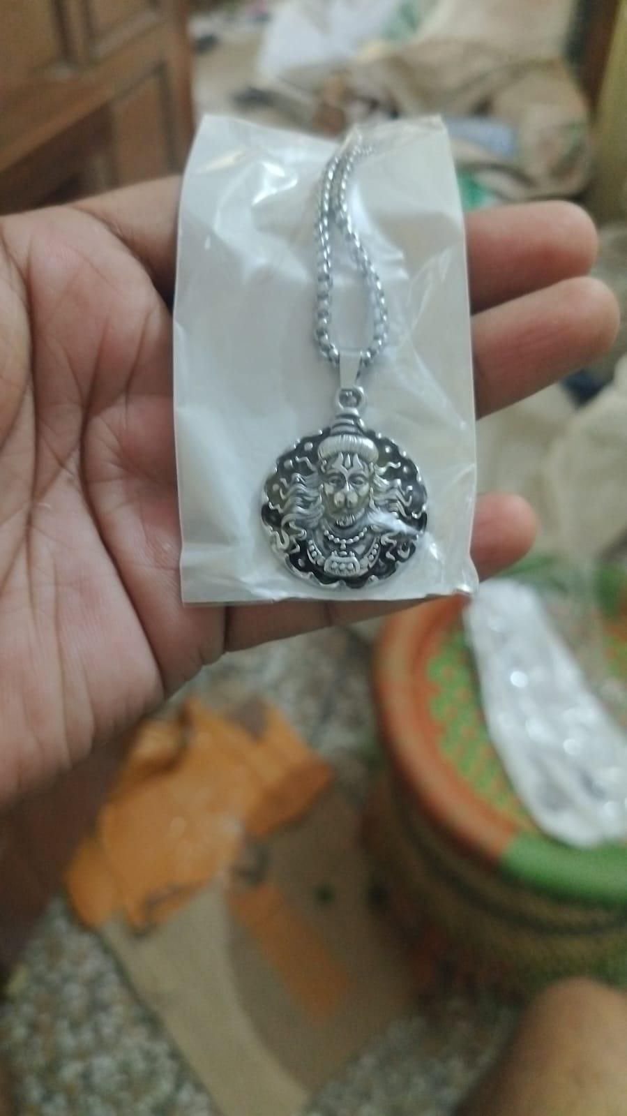 Hanuman Ji Pendant with Oxidised Silver Chain | Spiritual & Devotional Jewellery