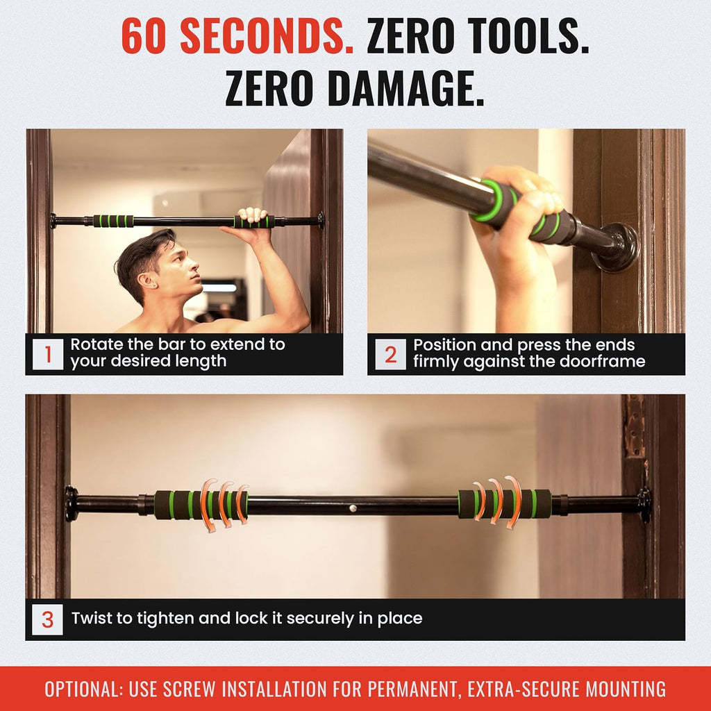 Adjustable Wall-Mounted Pull-Up Bar